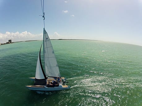 Off The Hook - Pictures from a Kite While Under Sail in Caxambas Pass - Marco Island Florida